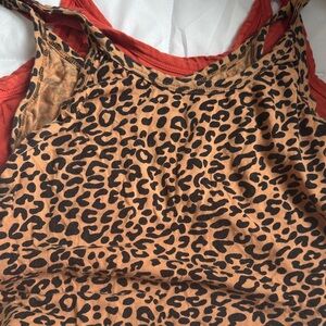 ARQ Animal Print Top & orange tank- set of 2!